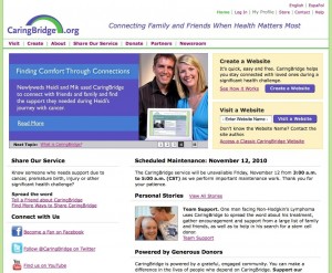 CaringBridge Home Page