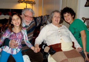 Gene and Edda Machlin with their grandchildren Talia and Noah