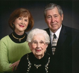Caregiver of the Month Claire Abel with her husband Lyle and her mom